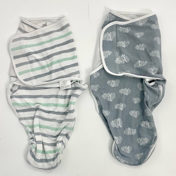 Aden + Anais Gender Neutral Swaddle‎ Bundle (2) Soft easy baby sleep blanket 0-3 - Picture 6 of 15